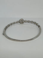 Crystal Heart Bangle Bracelet / Pulsera Rígida con Corazón de Cristales