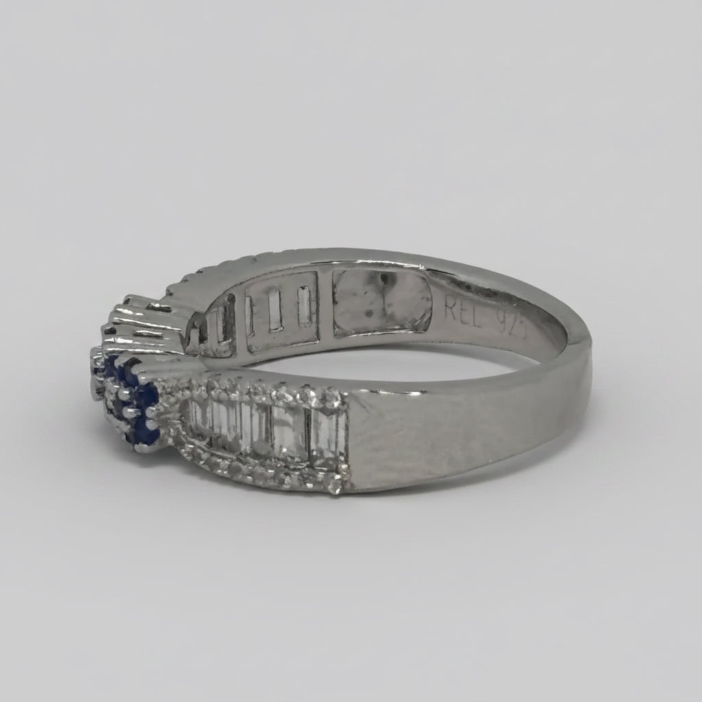 Blue Evil Eye Ring — 925 Sterling Silver