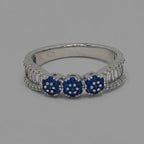 Blue Evil Eye Ring — 925 Sterling Silver