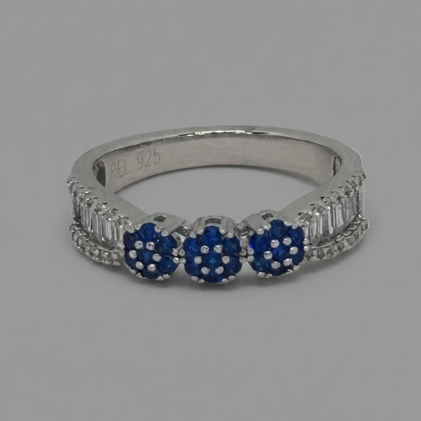 Blue Evil Eye Ring — 925 Sterling Silver