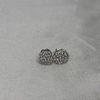 Moissanite Constellation Blanche Pavé Cluster Stud Earrings — Sterling Silver