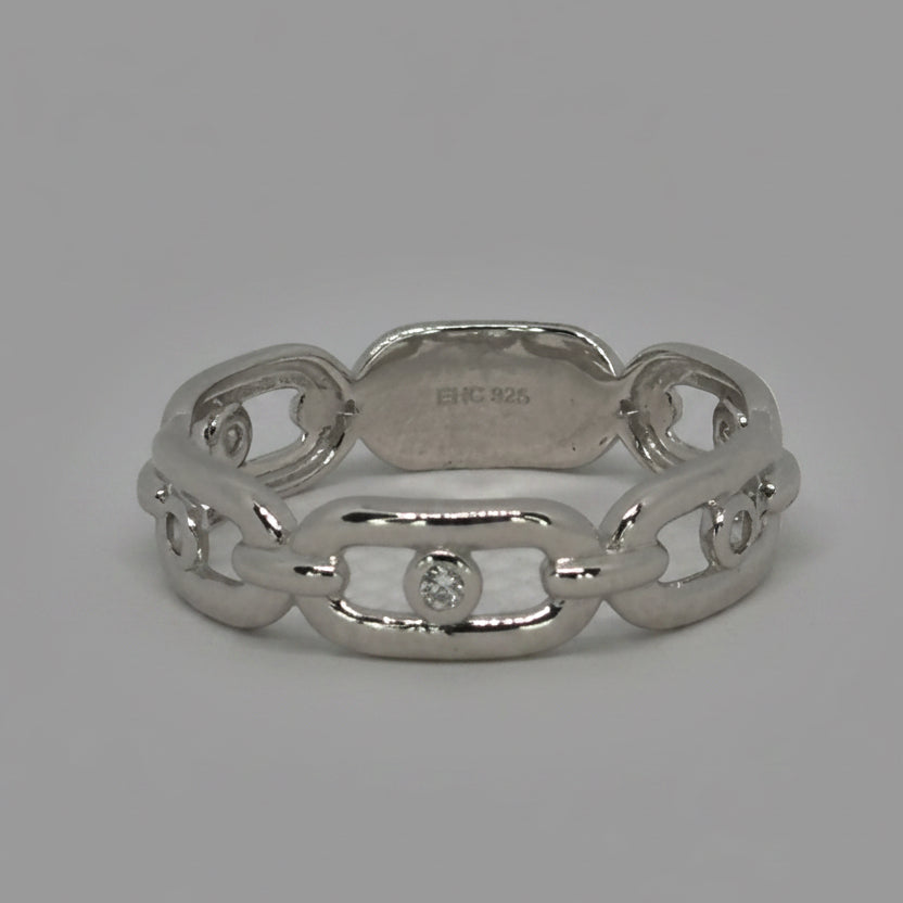 Chain Link Ring — 925 Sterling Silver