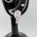 Virgin of Guadalupe Earrings – Pink & Crystal / Aretes Virgen de Guadalupe – Rosa y Cristal