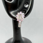 Virgin of Guadalupe Earrings – Pink & Crystal / Aretes Virgen de Guadalupe – Rosa y Cristal