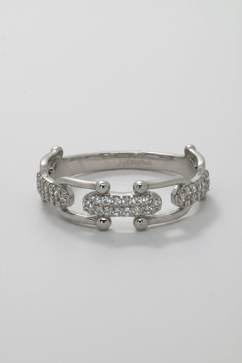 Minimalist Chain Ring — 925 Sterling Silver