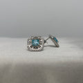 Moissanite Ciel Impérial Art Déco Stud Earrings — Sterling Silver