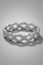 Silvery Infinity Ring — 925 Sterling Silver