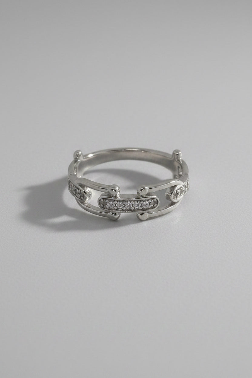 Minimalist Chain Ring — 925 Sterling Silver