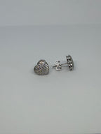 Crystal Pavé Heart Stud Earrings / Aretes Stud Corazón Pavé de Cristales
