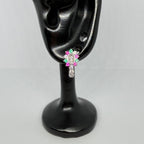 Virgin of Guadalupe Earrings – Multicolor Pink & Green / Aretes Virgen de Guadalupe – Multicolor Rosa y Verde