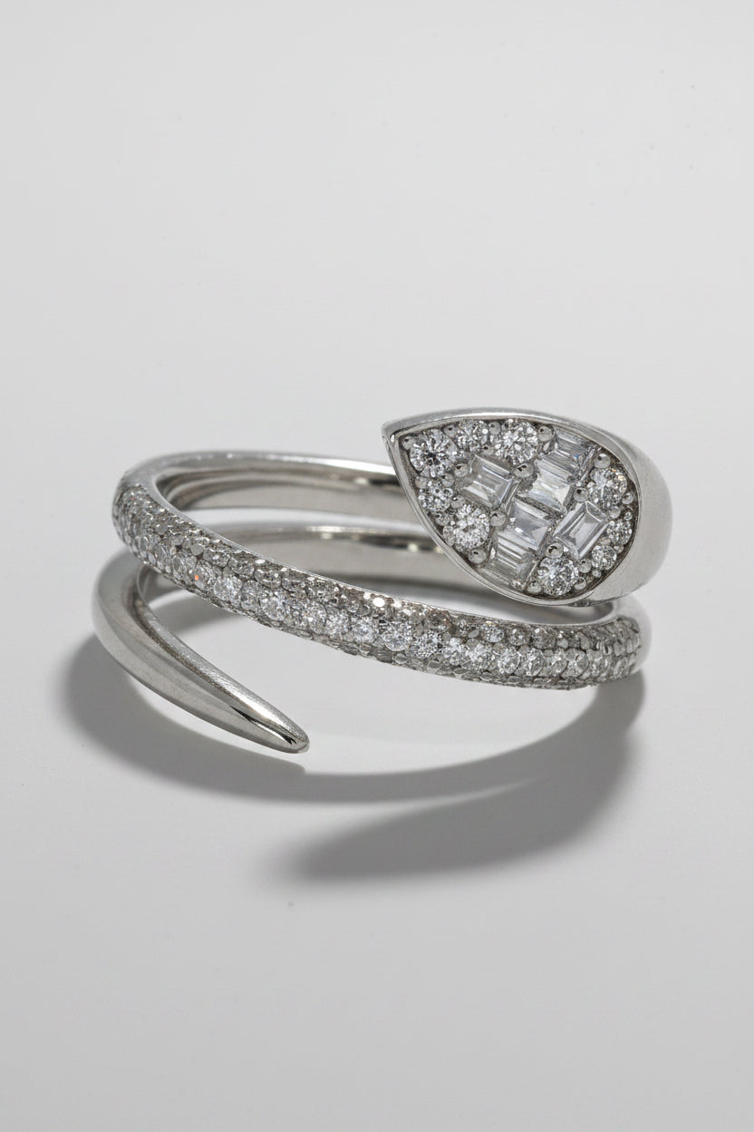 Silver Snake Power Ring — 925 Sterling Silver
