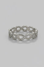 Silvery Infinity Ring — 925 Sterling Silver