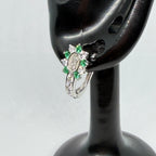 Virgin of Guadalupe Earrings – Green & Crystal / Aretes Virgen de Guadalupe – Verde y Cristal