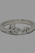 Love Script Ring — 925 Sterling Silver