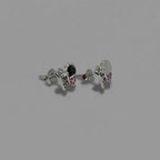Wild Wings — Bicolor Butterfly Stud Earrings — 925 Sterling Silver