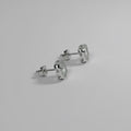 Ice Cube Luxe — Square Halo Crystal Stud Earrings — 925 Sterling Silver