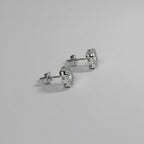 Ice Cube Luxe — Square Halo Crystal Stud Earrings — 925 Sterling Silver