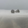 Moissanite Constellation Blanche Pavé Cluster Stud Earrings — Sterling Silver
