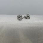 Moissanite Constellation Blanche Pavé Cluster Stud Earrings — Sterling Silver