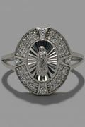 Virgen de Guadalupe Round Ring — 925 Sterling Silver