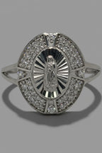 Virgen de Guadalupe Round Ring — 925 Sterling Silver