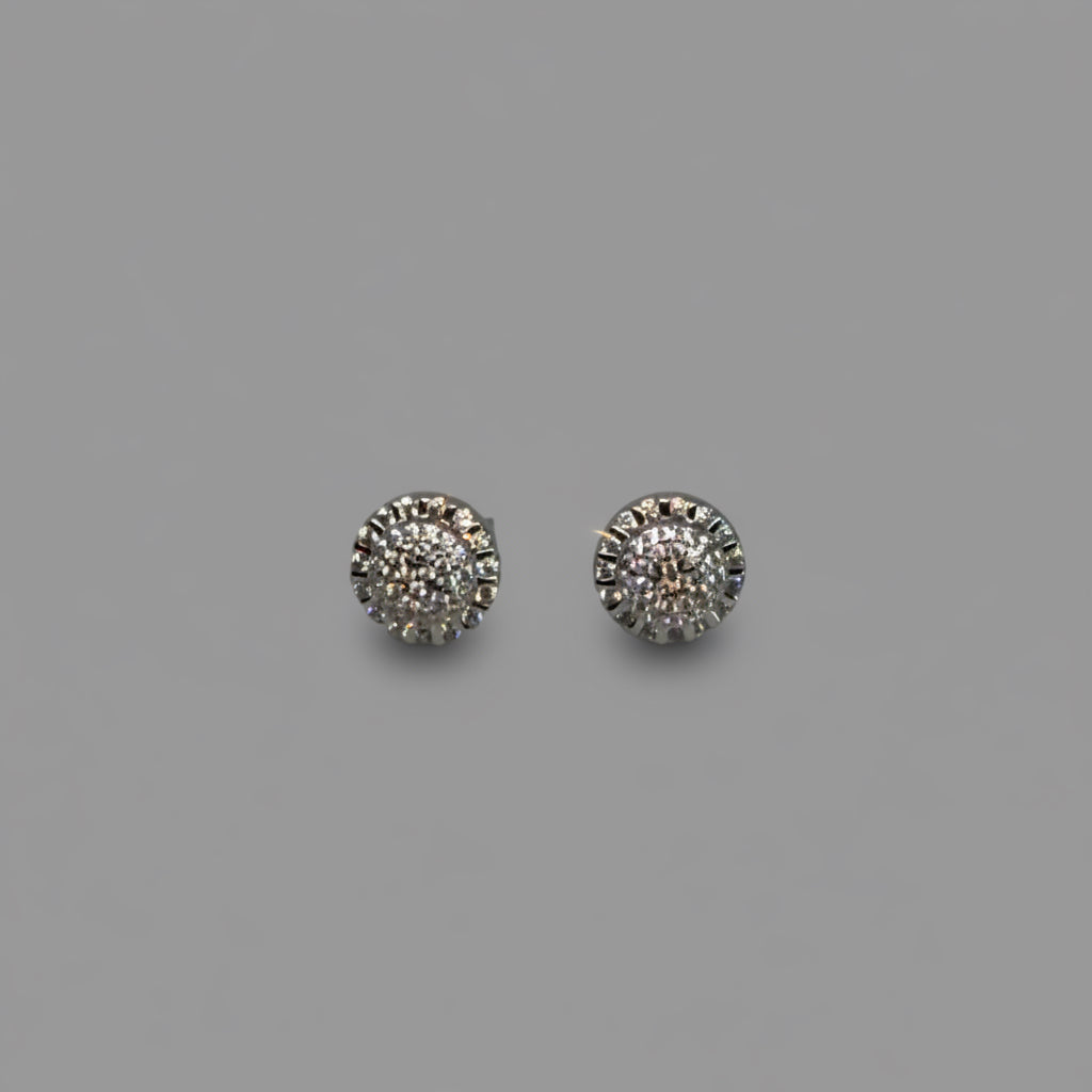 Liquid Light — Teardrop Eternity Stud Earrings — 925 Sterling Silver