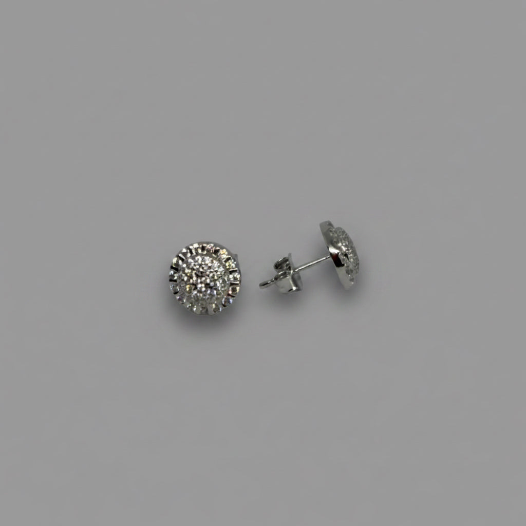 Liquid Light — Teardrop Eternity Stud Earrings — 925 Sterling Silver