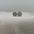 Moissanite Constellation Blanche Pavé Cluster Stud Earrings — Sterling Silver
