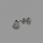 Heartbeat Luxe — Heart Halo Stud Earrings — 925 Sterling Silver