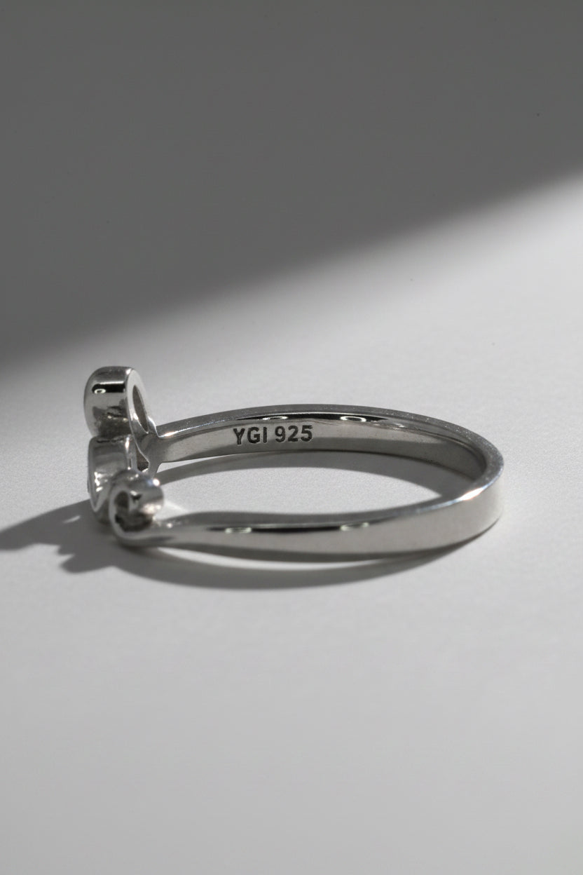 Love Script Ring — 925 Sterling Silver