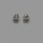 Bloom Radiance — Crystal Flower Stud Earrings — 925 Sterling Silver