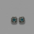 Moissanite Ciel Impérial Art Déco Stud Earrings — Sterling Silver