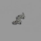 Ribbon Shine — Crystal Pavé Bow Stud Earrings — 925 Sterling Silver