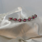 Ruby Tears Bracelet — 925 Sterling Silver
