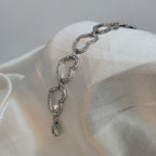 Sparkling Hearts Bracelet — 925 Sterling Silver