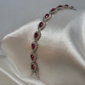 Ruby Tears Bracelet — 925 Sterling Silver