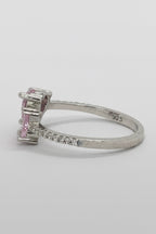 Pink Hearts Ring — 925 Sterling Silver