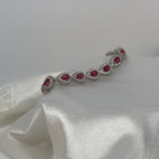 Ruby Tears Bracelet — 925 Sterling Silver