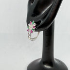 Virgin of Guadalupe Earrings – Multicolor Pink & Green / Aretes Virgen de Guadalupe – Multicolor Rosa y Verde