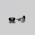 Wild Wings — Bicolor Butterfly Stud Earrings — 925 Sterling Silver