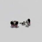 Wild Wings — Bicolor Butterfly Stud Earrings — 925 Sterling Silver