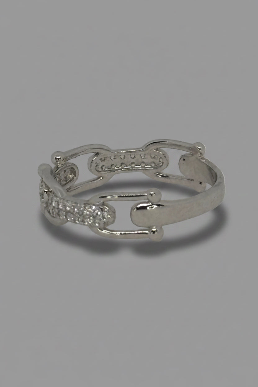 Minimalist Chain Ring — 925 Sterling Silver