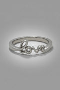 Love Script Ring — 925 Sterling Silver