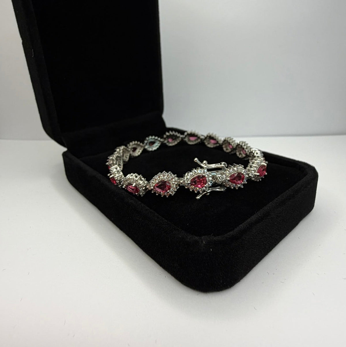 Ruby Tears Bracelet — 925 Sterling Silver
