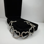 Sparkling Hearts Bracelet — 925 Sterling Silver