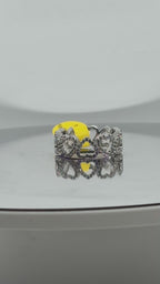 Ring of Sparkling Hearts — 925 Sterling Silver