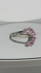 Pink Hearts Ring — 925 Sterling Silver